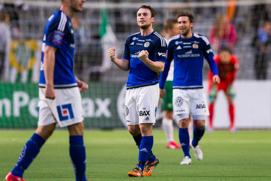 Sundsvalls Rúnar Már Sigurjónsson jublar