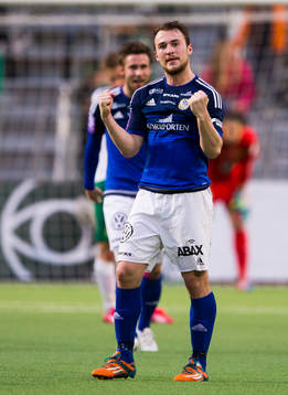 Sundsvalls Rúnar Már Sigurjónsson jublar