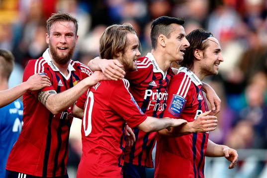 Djurgårdens Alexander Faltsetas, Daniel Berntsen, Haris