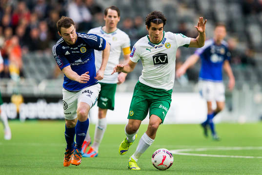 Sundsvalls Rúnar Már Sigurjónsson och Hammarbys Lars
