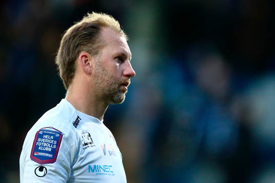 Åtvidabergs målvakt Henrik Gustavsson deppar