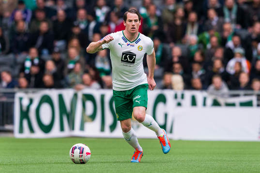 Hammarbys Johan Persson med bollen