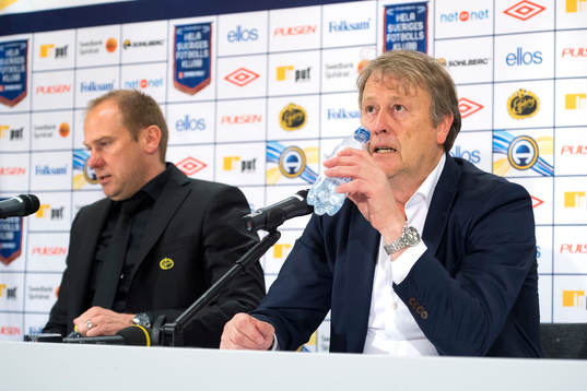 Elfsborgs manager Magnus Haglund och Malmö FFs tränare