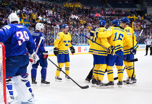 Sveriges Simon Hjalmarsson, Joel Lundqvist, Jacob Josefson