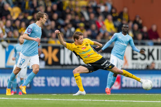 Malmö FFs Magnus Wolff Eikrem och Elfsborgs Marcus Rohdén
