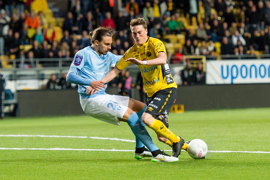 Malmö FFs Erik Johansson och Elfsborgs Lasse Nilsson