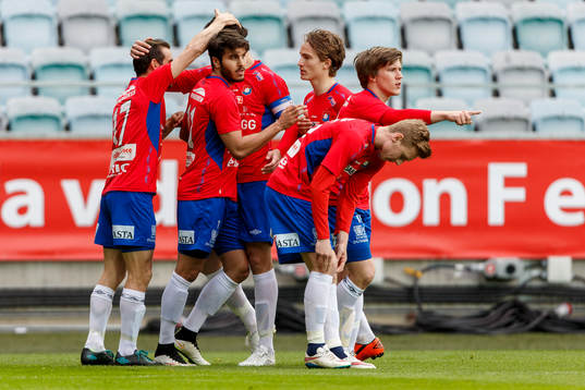 Örgrytes spelare jublar