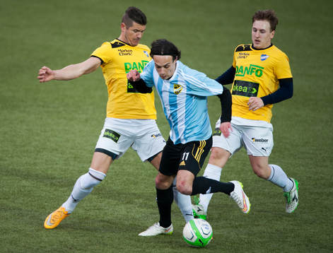 IFK Hässleholms Karim Al-Asi i matchen i division 2 mellan