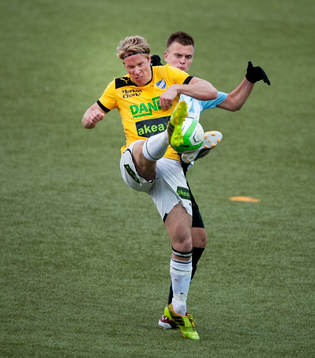 IFK Hässleholms Niklas Jönsson och IFK Malmös Jörgen