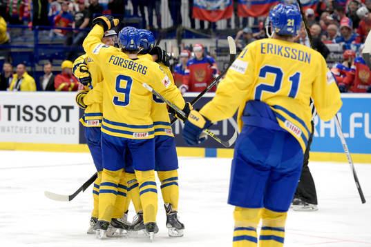 Sveriges John Klingberg, Filip Forsberg, Anton Lander och