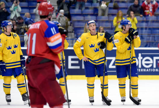 Sveriges Nicklas Danielsson, Joakim Lindström och John