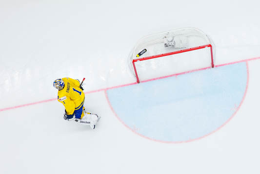 Sveriges målvakt Jhonas Enroth deppar
