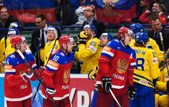 Rysslands Yegor Yakovlev, Sergei Mozyakin och Yevgeni