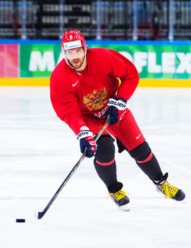 Alexander Ovechkin på Rysslands ishockeylandslags träning