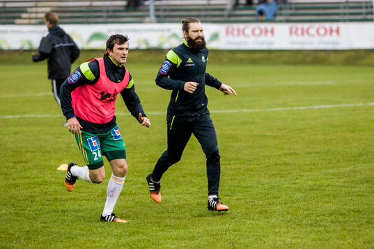 Ljungskiles Aleksandar Kitic (v) och Marcus Gustafsson (h)