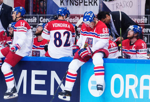 Tjeckiens Jaromir Jagr deppar