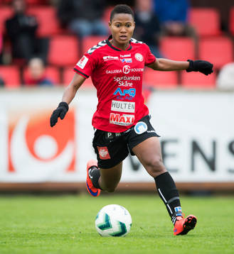 Kristianstads Ida Rebecca Guehai i matchen i damallsvenskan