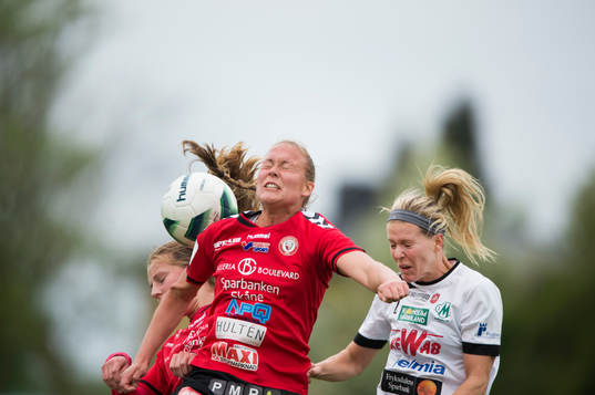 Kristianstads Therese Ivarsson i matchen i damallsvenskan
