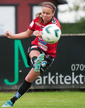 Kristianstads Alice Nilsson i matchen i damallsvenskan