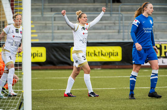 Rosengårds Anja Mittag sträcker upp händerna