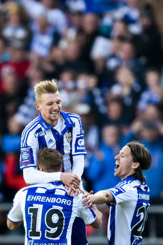 IFK Göteborgs Sebastian Eriksson, Gustav Engvall och Lasse