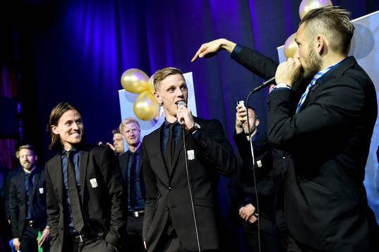 IFK Göteborgs Lasse Vibe, Sören Rieks och målvakt John