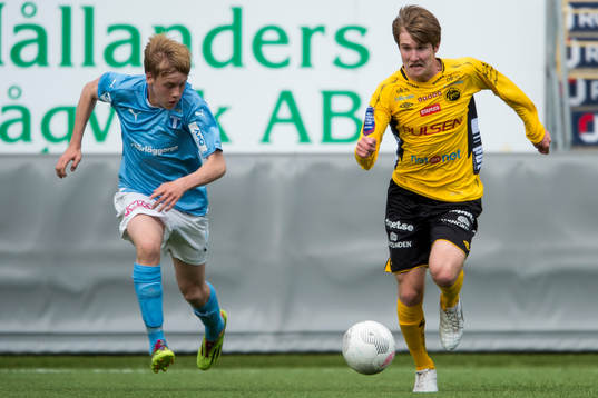 Elfsborgs Johan Andersson och Malmö FFs Joakim Sjöberg