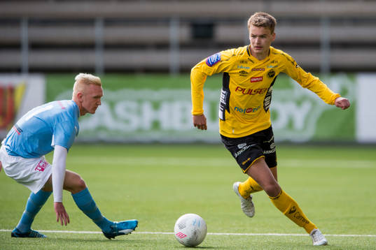 Elfsborgs Gustav Henriksson och Malmö FFs Max Olsson