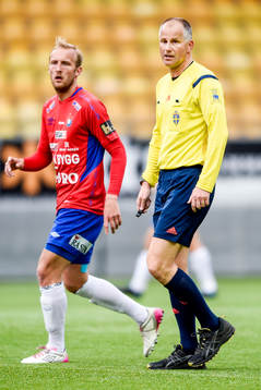 Matchens domare Mikael Eriksson