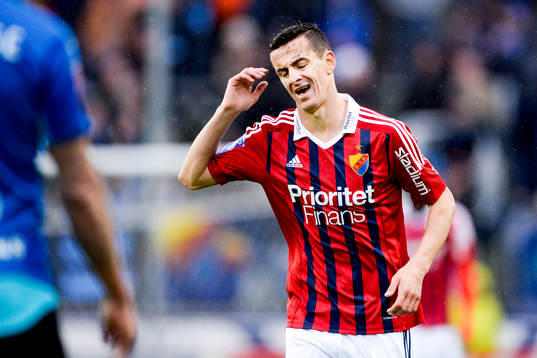 Djurgårdens Haris Radetinac deppar