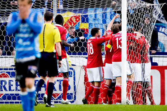 Djurgårdens spelare jublar