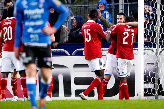 Djurgårdens spelare jublar