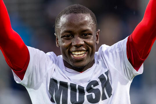 Djurgårdens Nyasha Mushekwi jublar