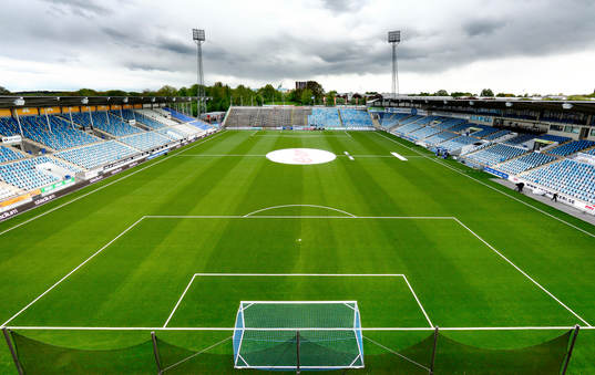 Nya Parken redo före fotbollsmatchen i Allsvenskan mellan