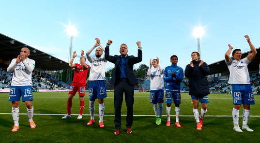 Norrköping med tränare Jan Andersson jublar