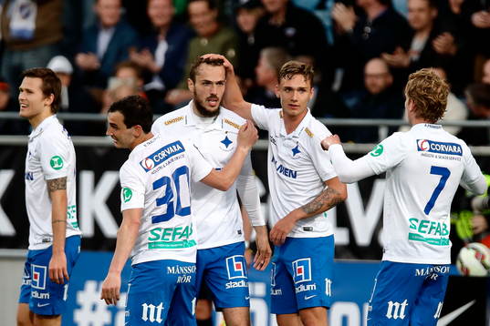 Norrköpings Arnór Ingvi Traustason, Nikola Tkalcic, Emir