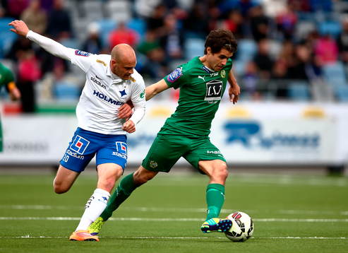Norrköpings Daniel Sjölund och Hammarbys Lars Mendonca