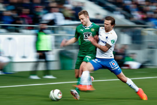 Hammarbys Mats Solheim och Norrköpings Arnór Ingvi