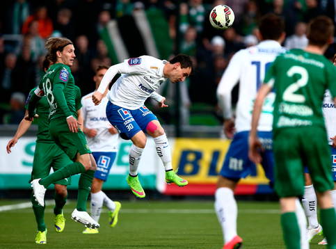 Hammarbys Oliver Silverholt och Norrköpings Nikola Tkalcic
