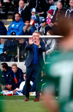 Norrköpings tränare Jan Andersson reagerar