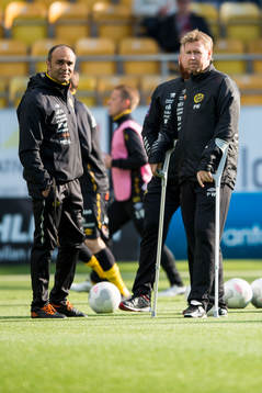 Elfsborgs tränare Jan Mian och assisterande tränare Peter