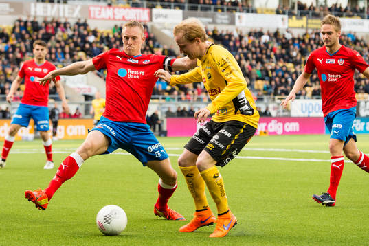 Helsingborgs Peter Larsson och Elfsborgs Simon Lundevall