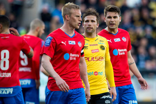 Elfsborgs Anders Svensson och Helsingborgs Peter Larsson