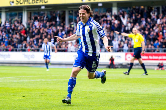 IFK Göteborgs Lasse Vibe firar