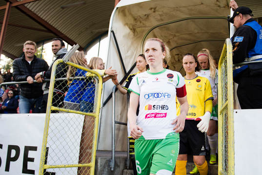 Hammarbys Olga Ekblom först in på plan
