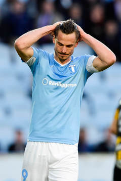 1 Malmö FFs Markus Rosenberg deppar