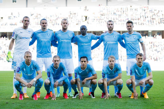 Malmö FFs målvakt Robin Olsen, Erik Johansson, Filip