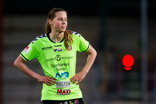 Kristianstads Amanda Edgren deppar