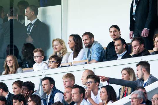 Helena Seger och Zlatan Ibrahimovic med barnen Vincent och