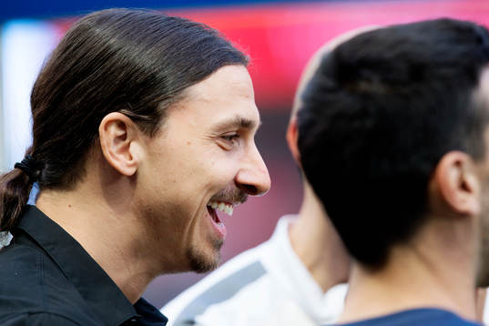 s Zlatan Ibrahimovic före fotbollsmatchen i Ligue 1 mellan